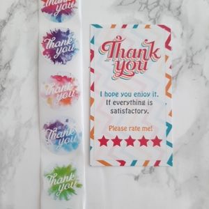 ♥️ 5x25 / 50 Thank You Cards and stickers